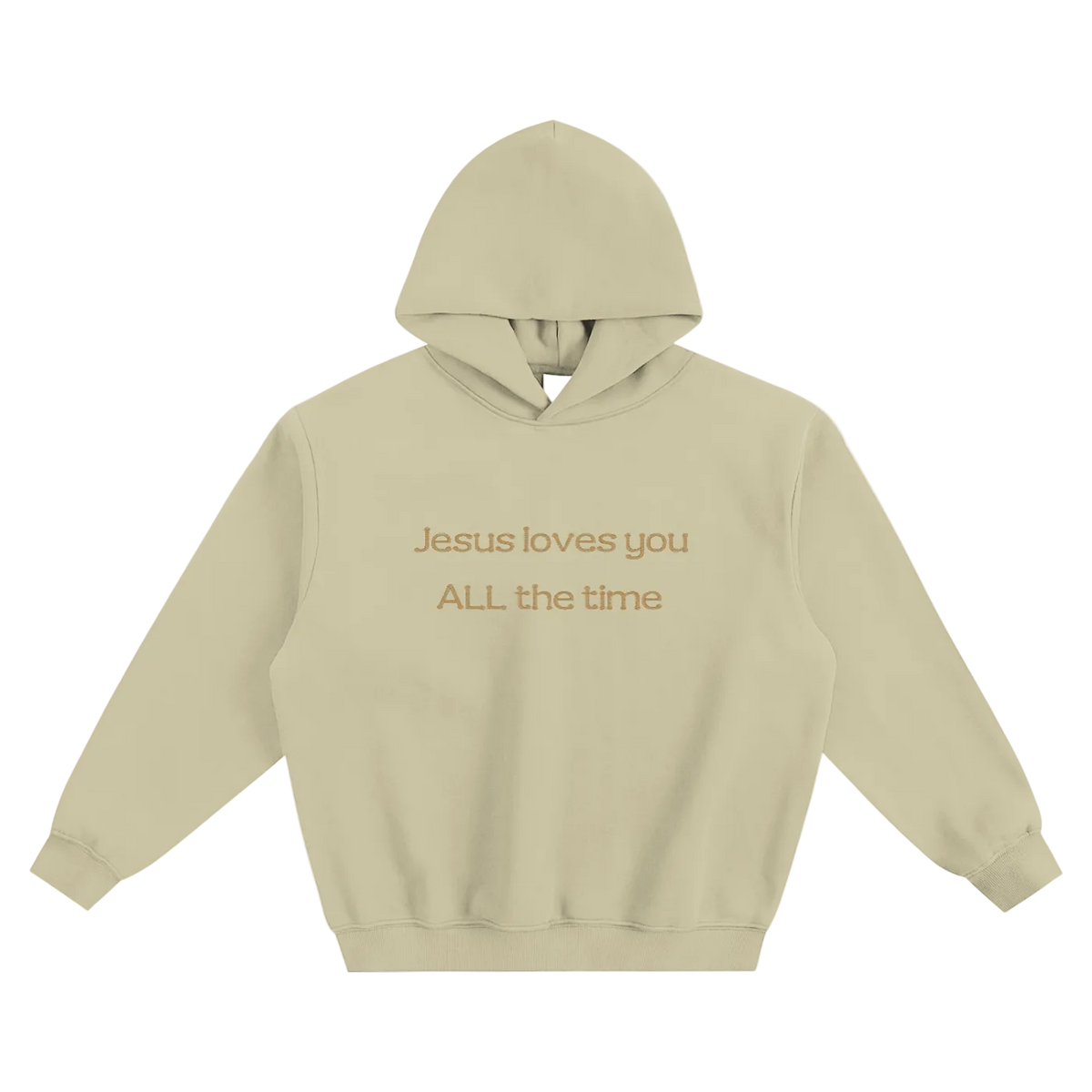 Embroidered Jesus Loves You hoodie