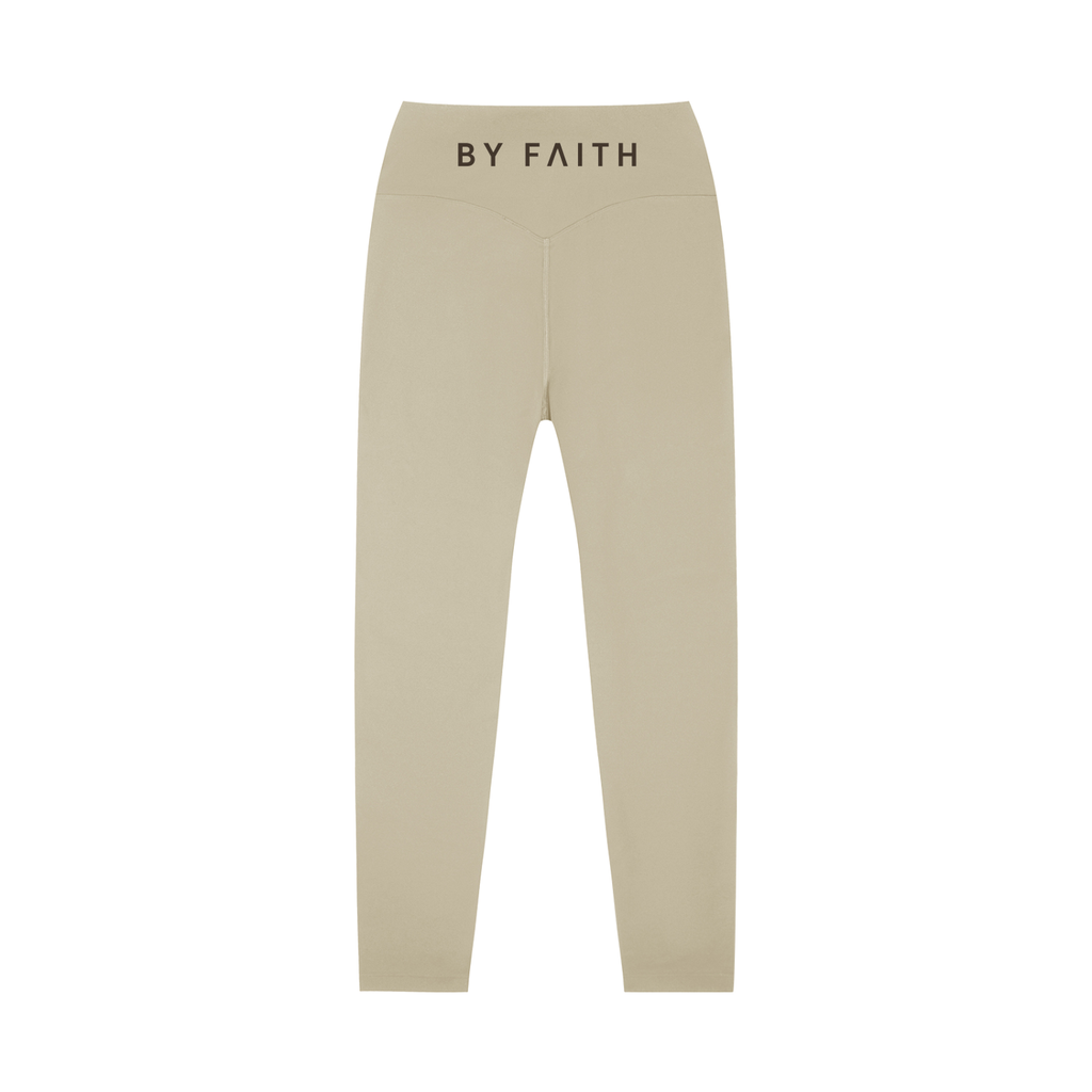 By Faith Waistline Logo High-Waisted Yoga Leggings