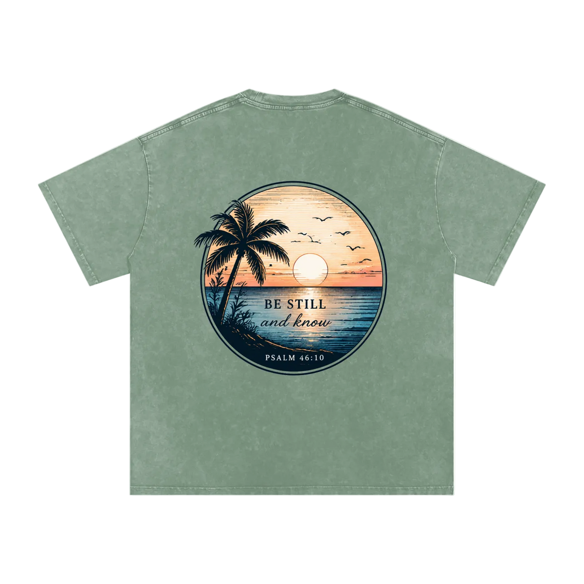 Sunset Snow Washed Oversized Cotton T-Shirt