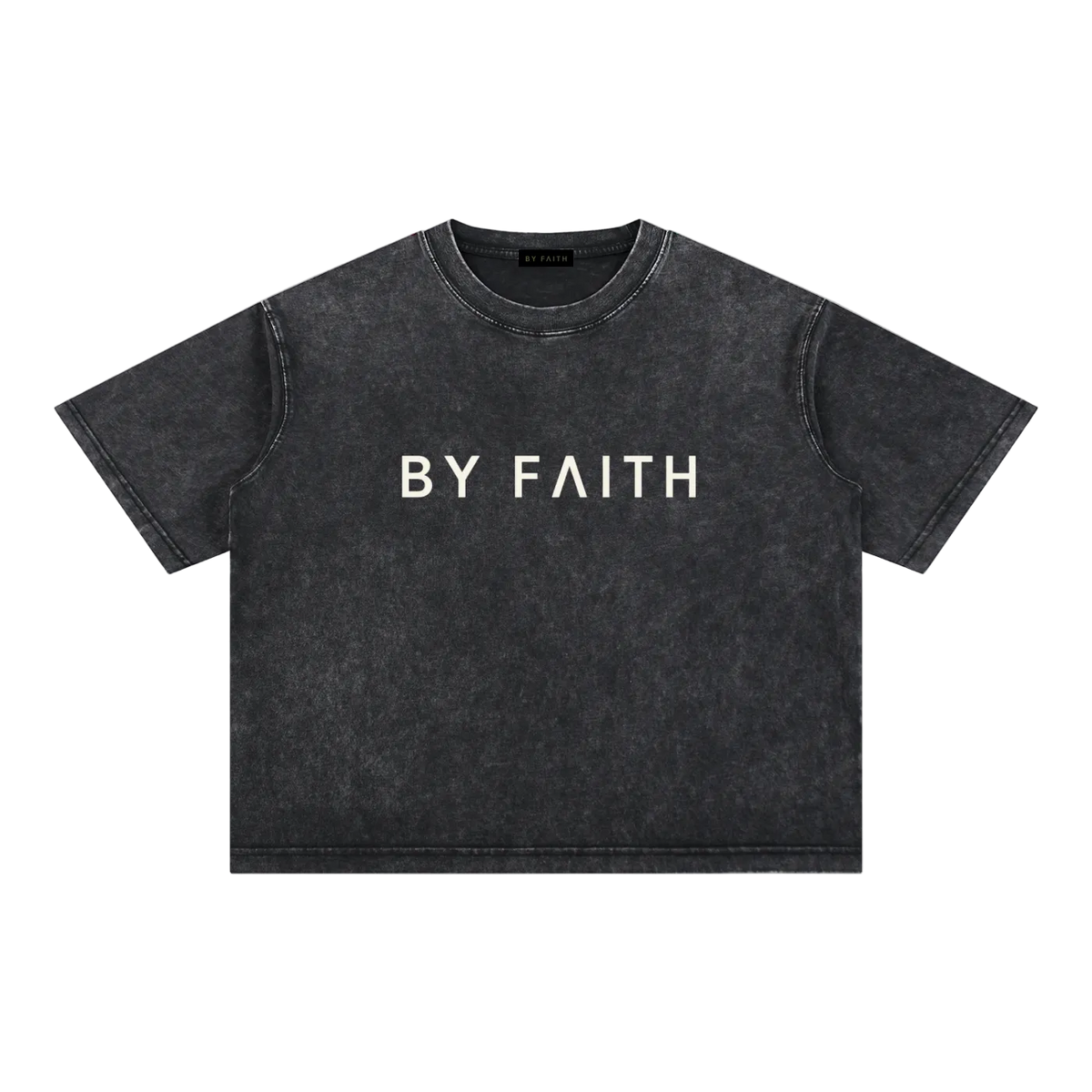 By Faith Mineral Wash Boxy Cotton T-Shirt