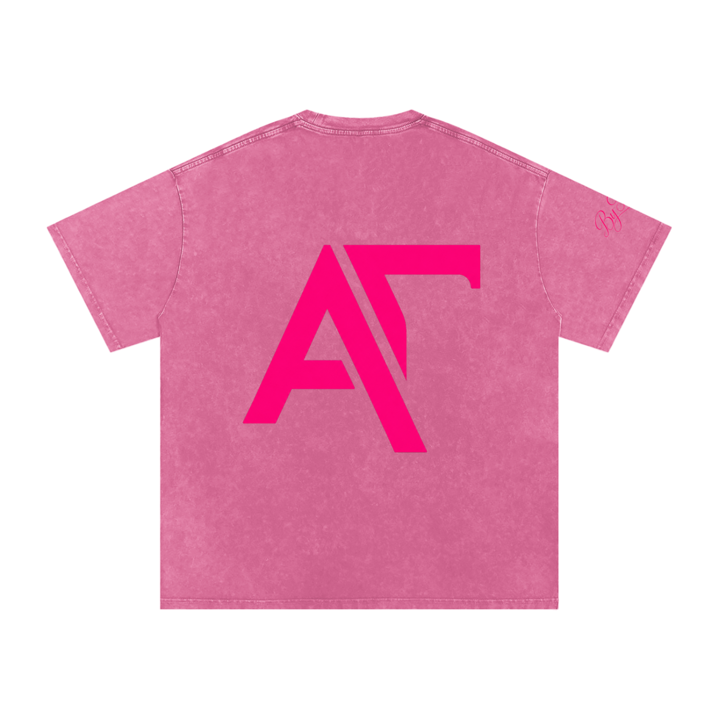 Snow Washed Pink Oversized Cotton T-Shirt
