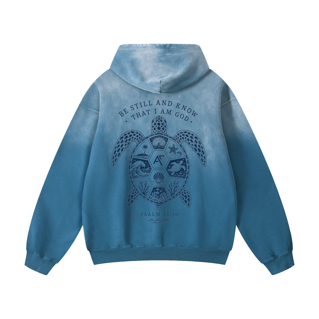Be Still Turtle Sunfade Oversized Hoodie