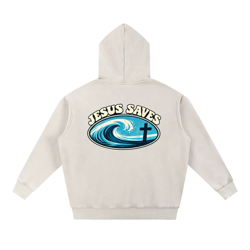 Retro Jesus Saves Oversized Hoodie