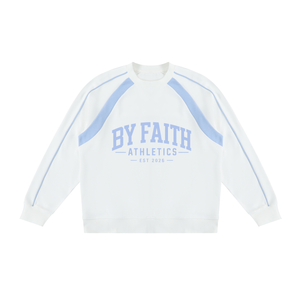 White with Sky Blue