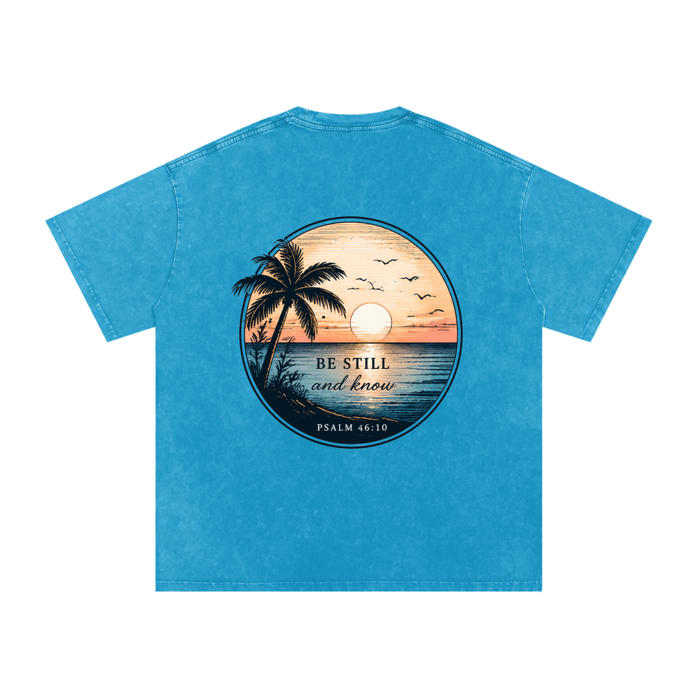 Sunset Snow Washed Oversized Cotton T-Shirt