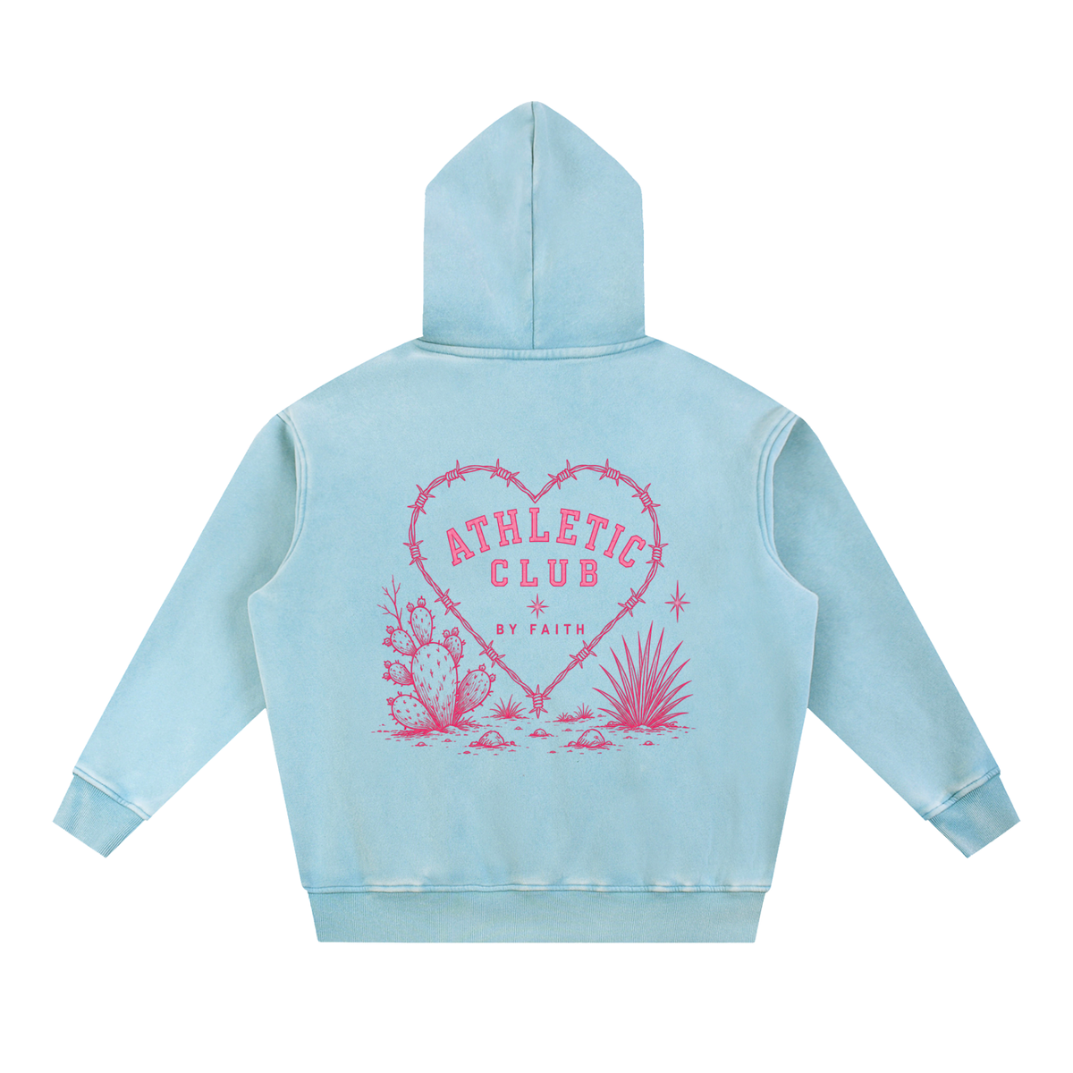 By Faith Athletic Club Goes Western Barbwire Heart Hoodie