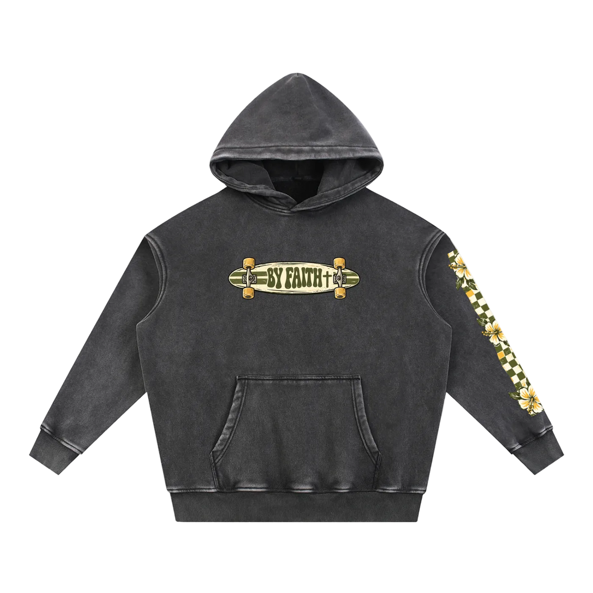 Retro Skateboard Oversized Hoodie