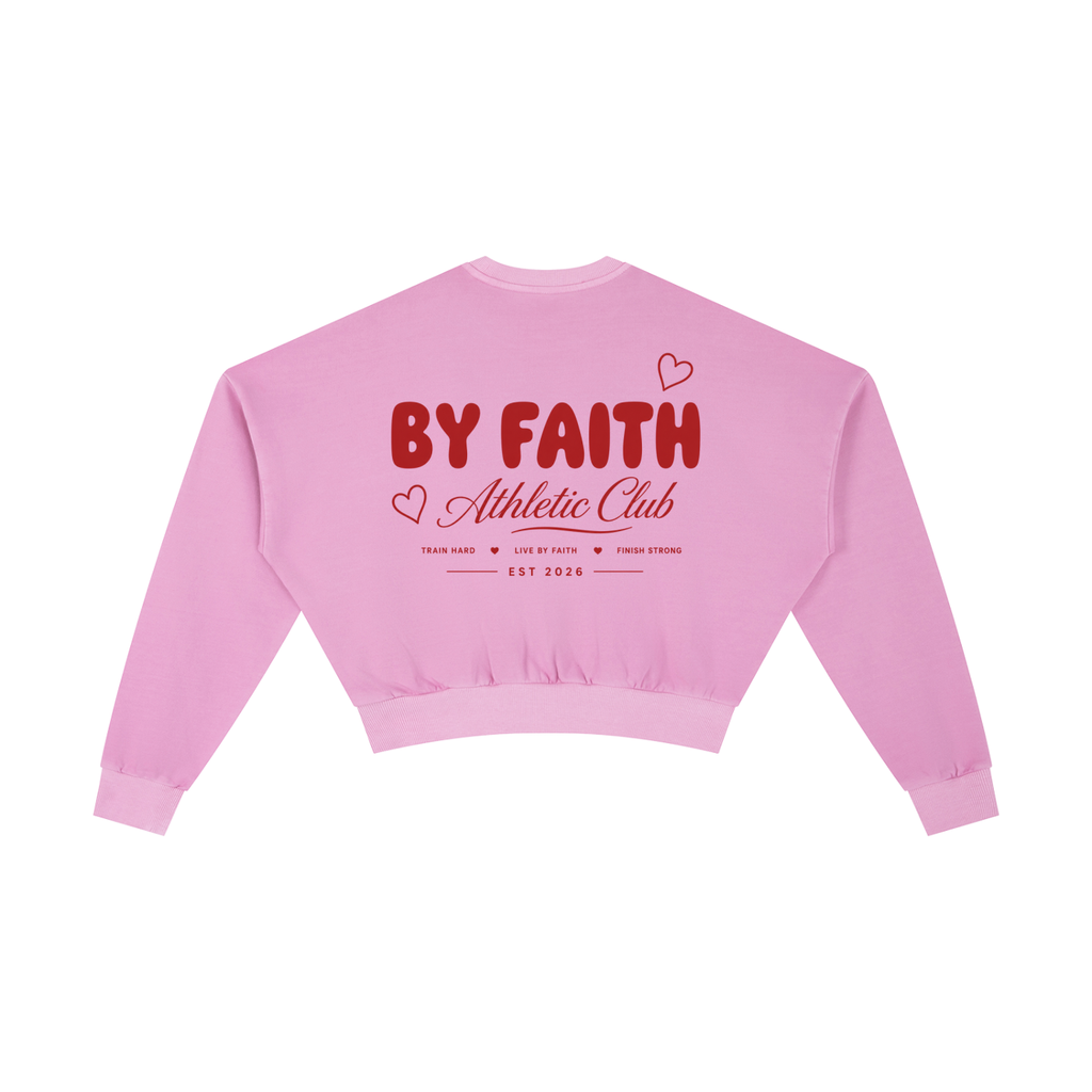 Athletic Club “Love” Cropped Sweatshirt