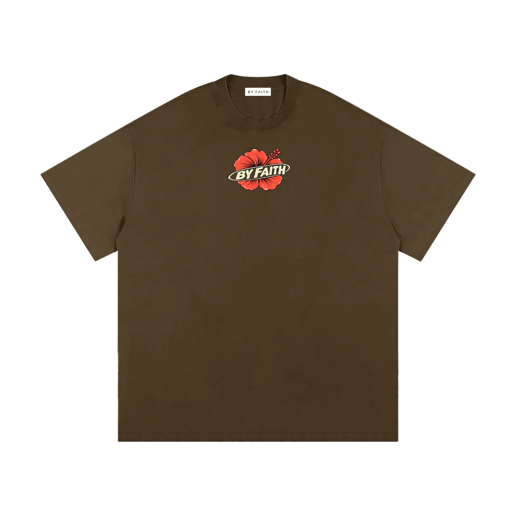 Retro Hibiscus Loose Tee