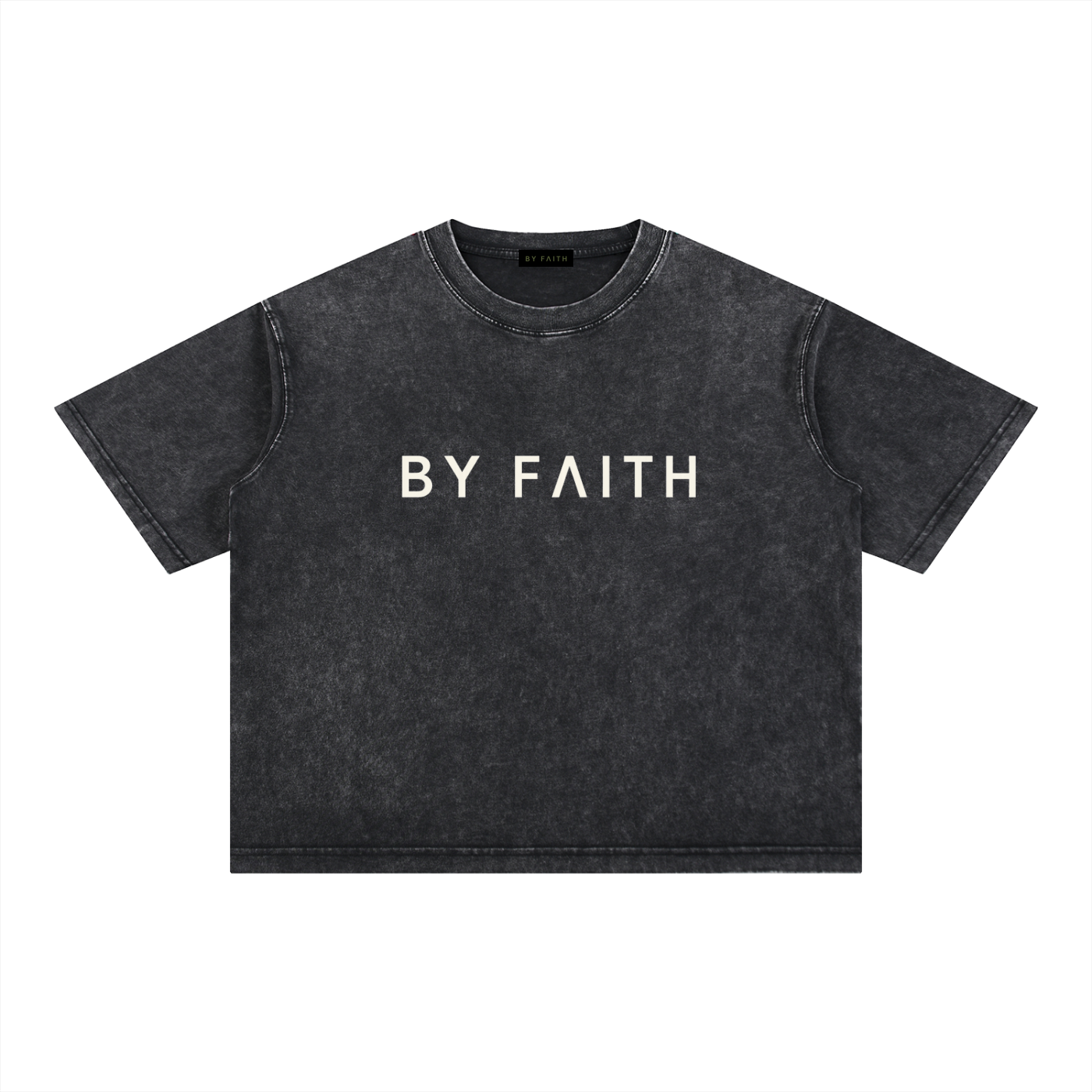 By Faith Mineral Wash Boxy Cotton T-Shirt