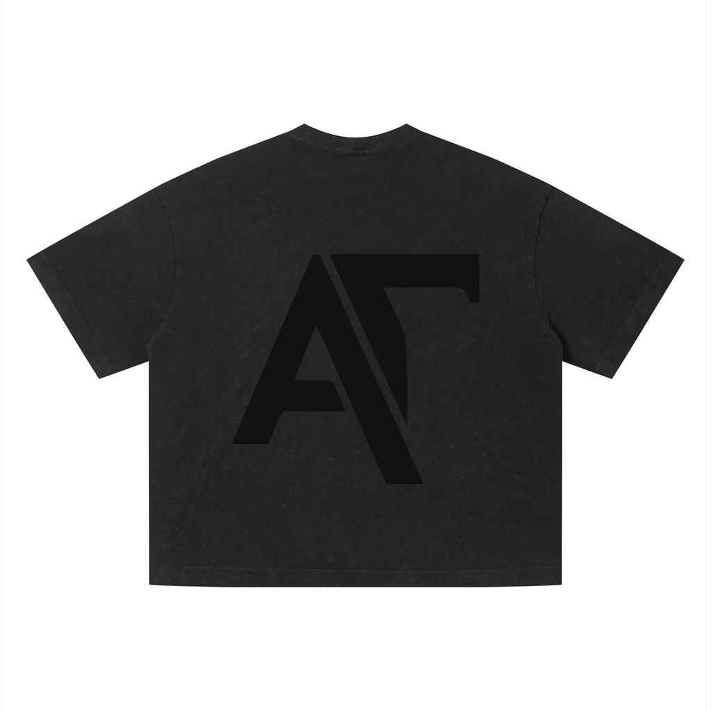 Men’s basic black Vintage Wash Boxy T-Shirt