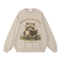 Sleepy Raccoon Oversized Sweatshirt