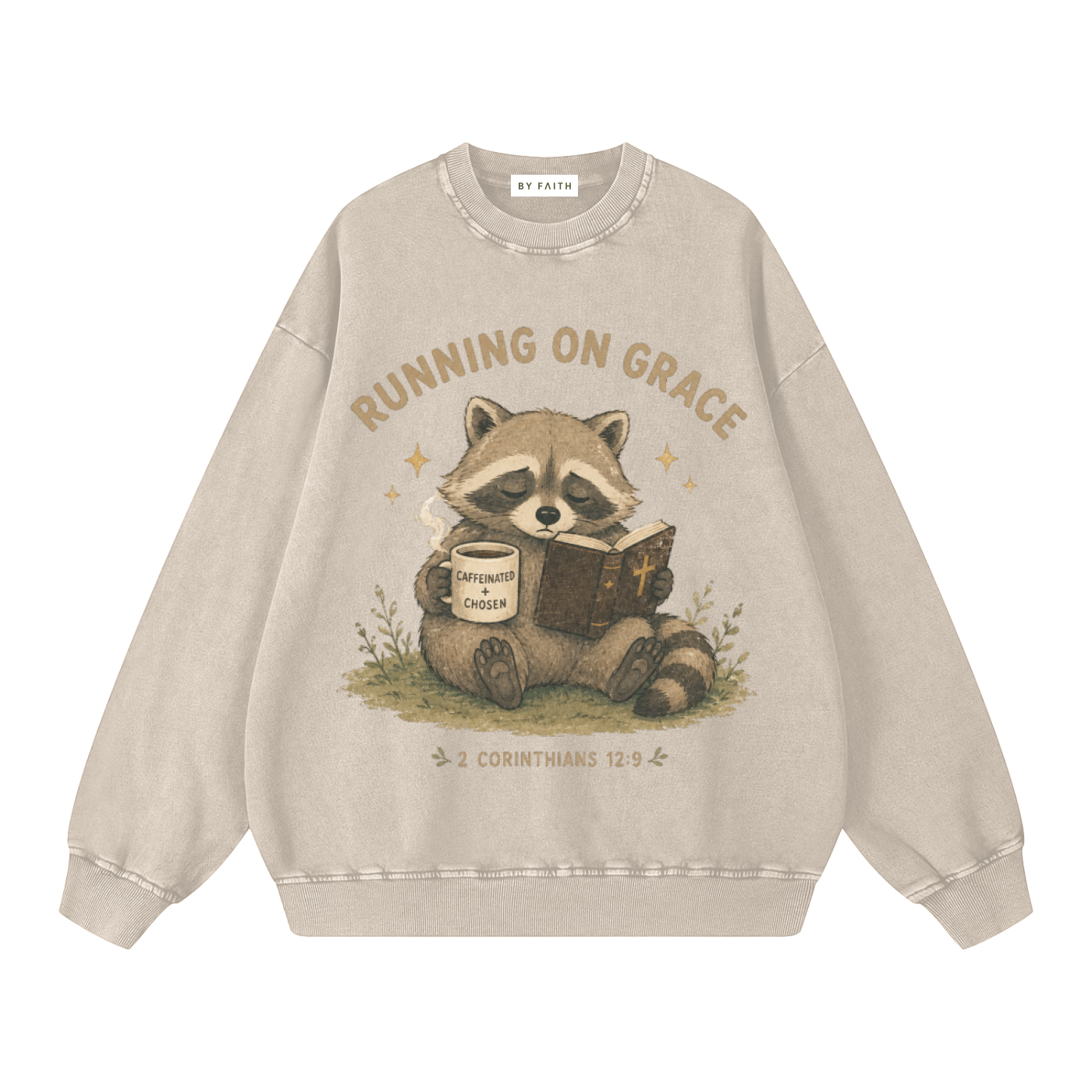 Sleepy Raccoon Oversized Sweatshirt