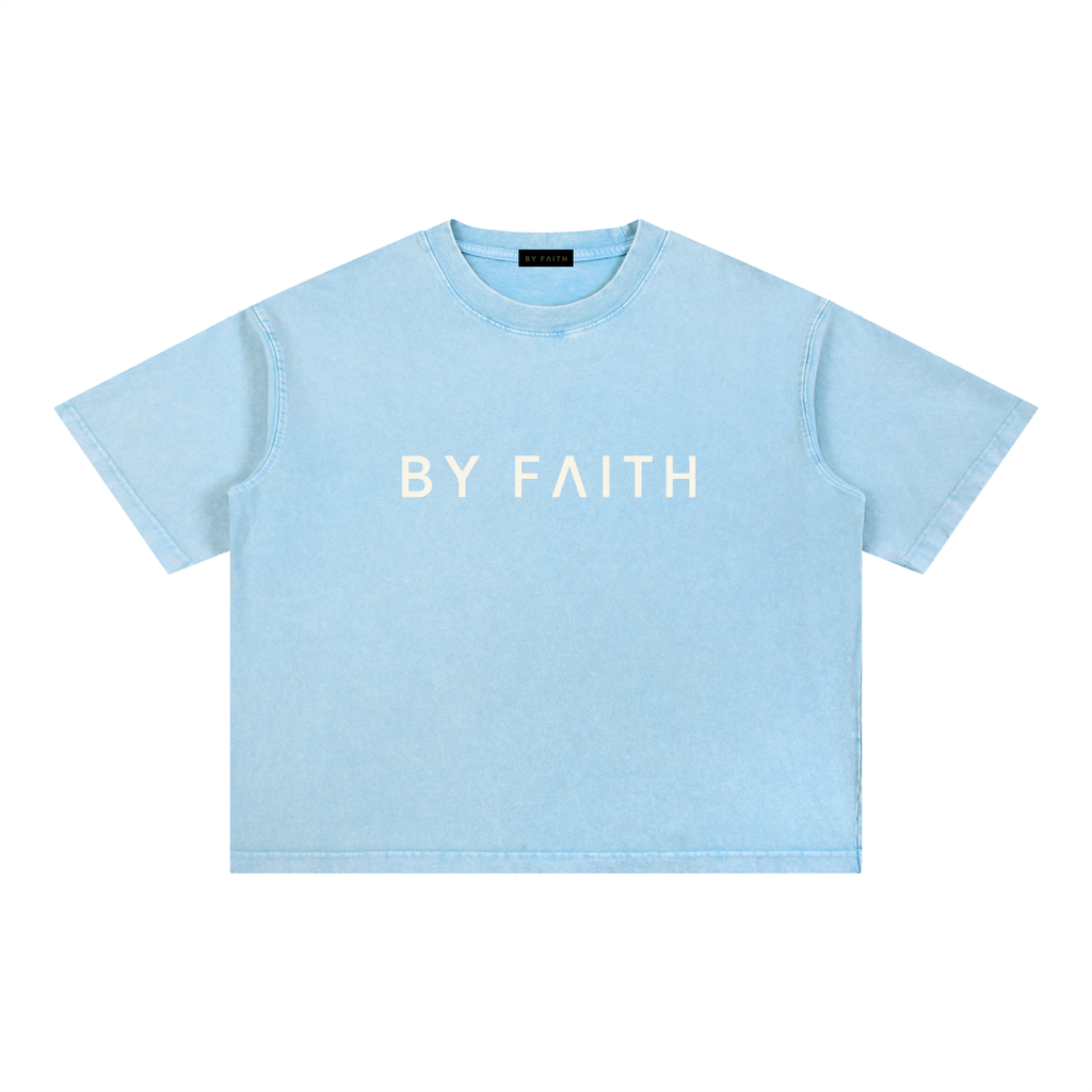 By Faith Mineral Wash Boxy Cotton T-Shirt