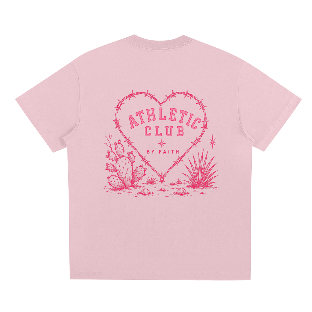 By Faith Athletic Club Goes Western Barbwire Heart Tee