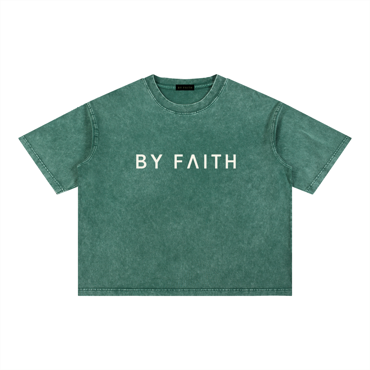 By Faith Mineral Wash Boxy Cotton T-Shirt