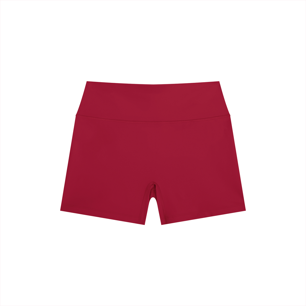 Athletic Club “Maroon” High Rise Yoga Shorts