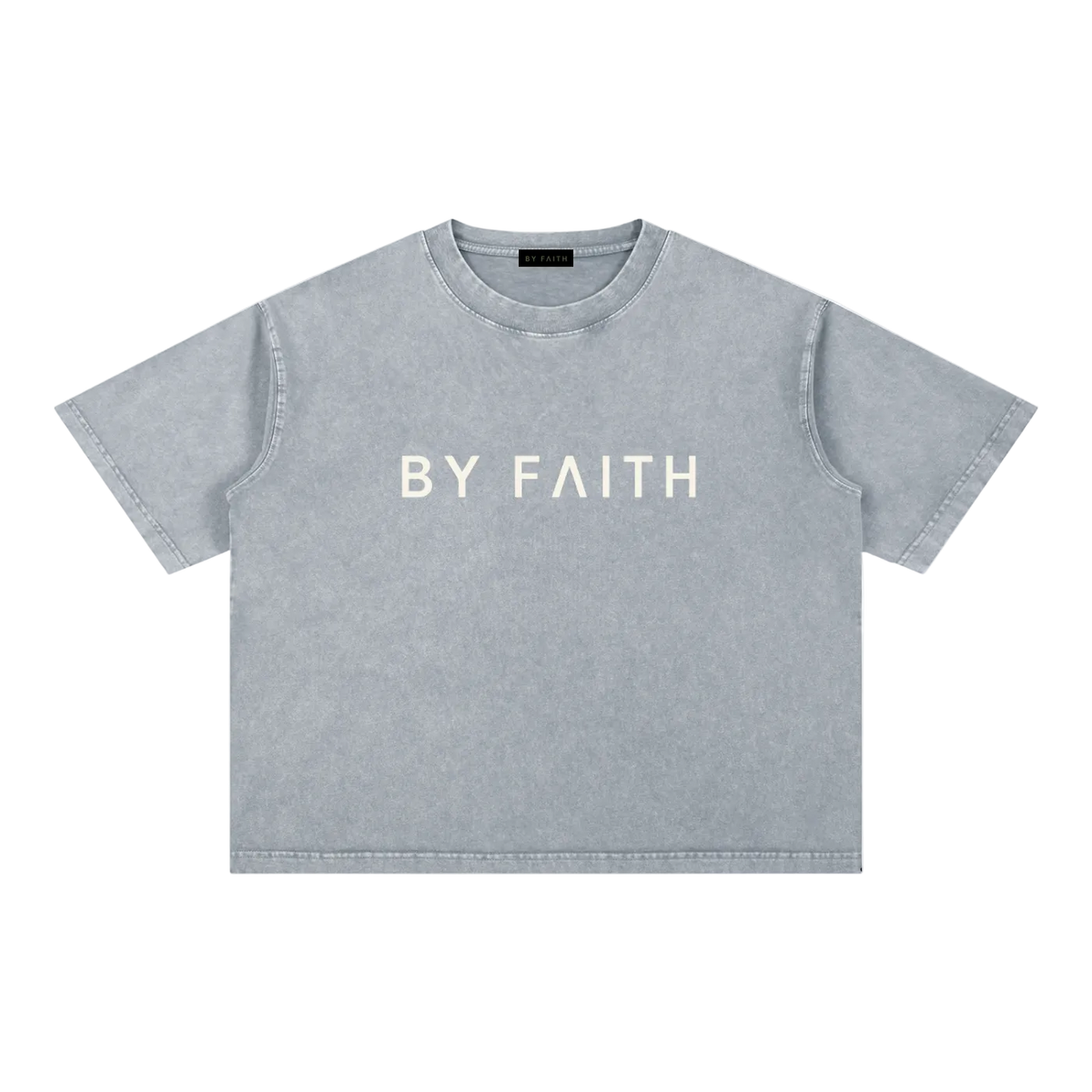 By Faith Mineral Wash Boxy Cotton T-Shirt