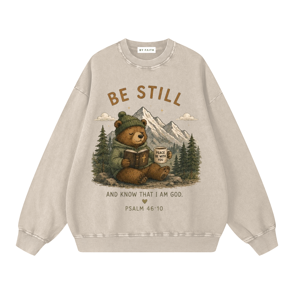 Peaceful Bear Oversized Sweatshirt