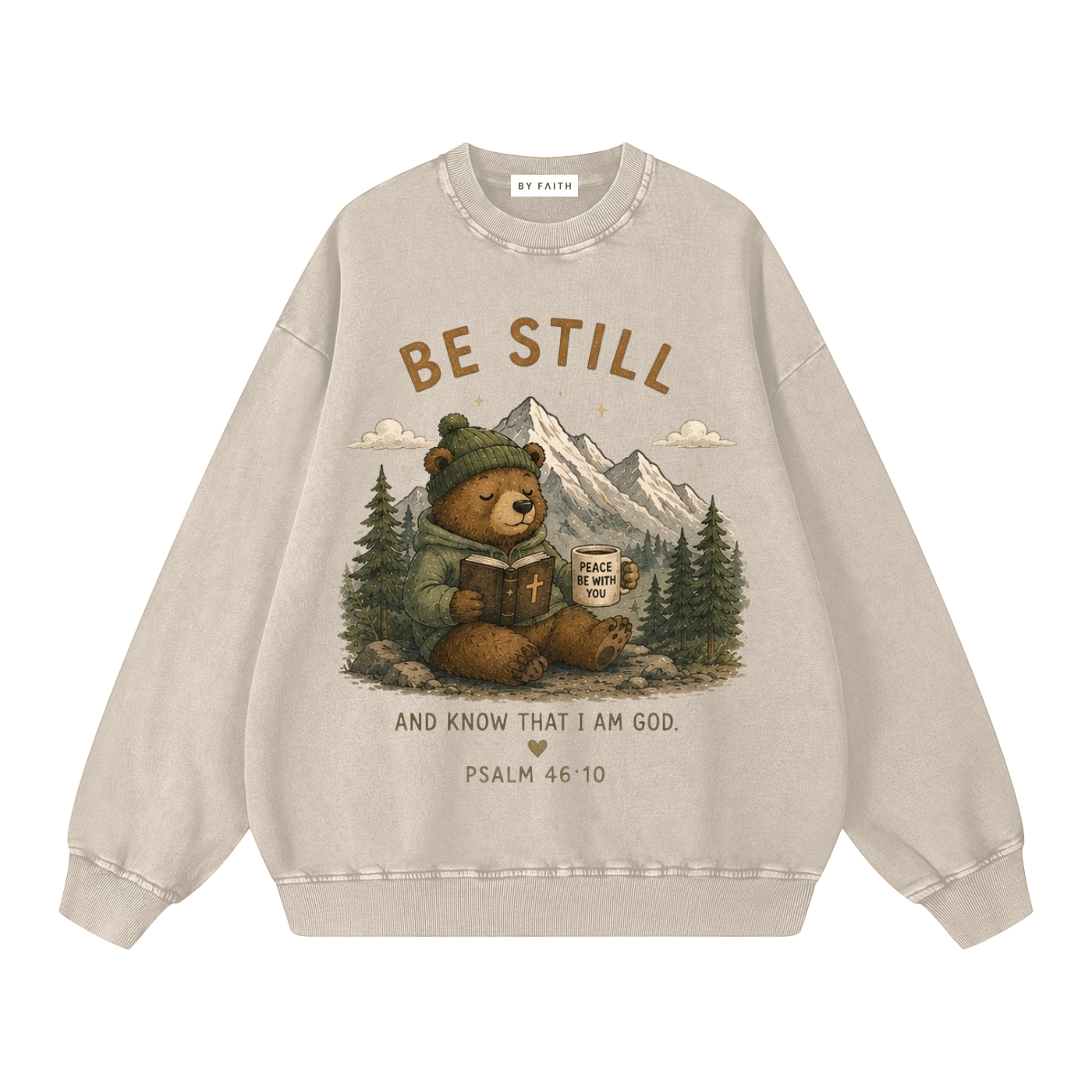 Peaceful Bear Oversized Sweatshirt
