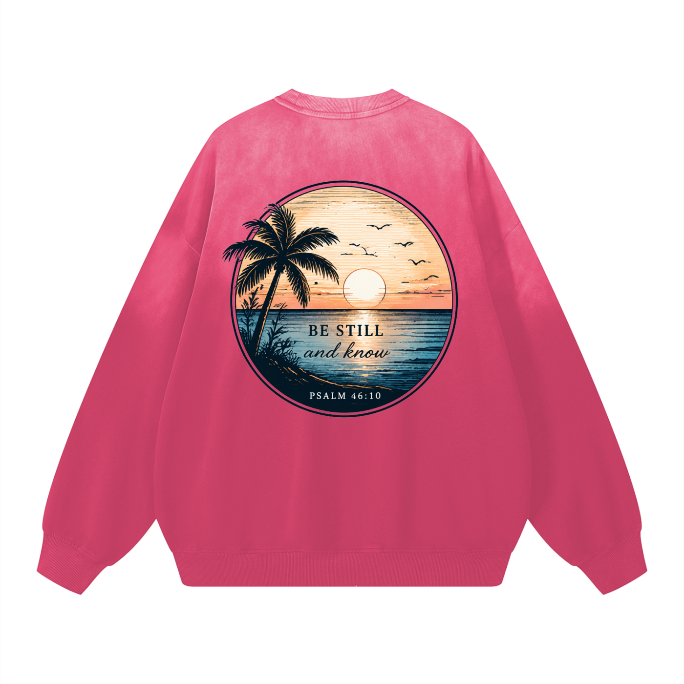 Sunset Sunfade Drop-Shoulder Cotton Sweatshirt