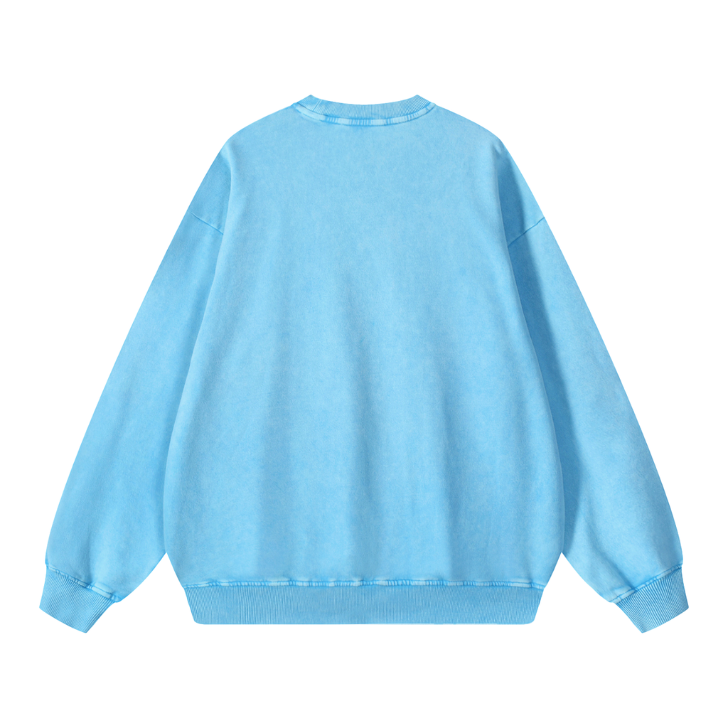 Embroidered Jesus Loves You Oversized Sweatshirt