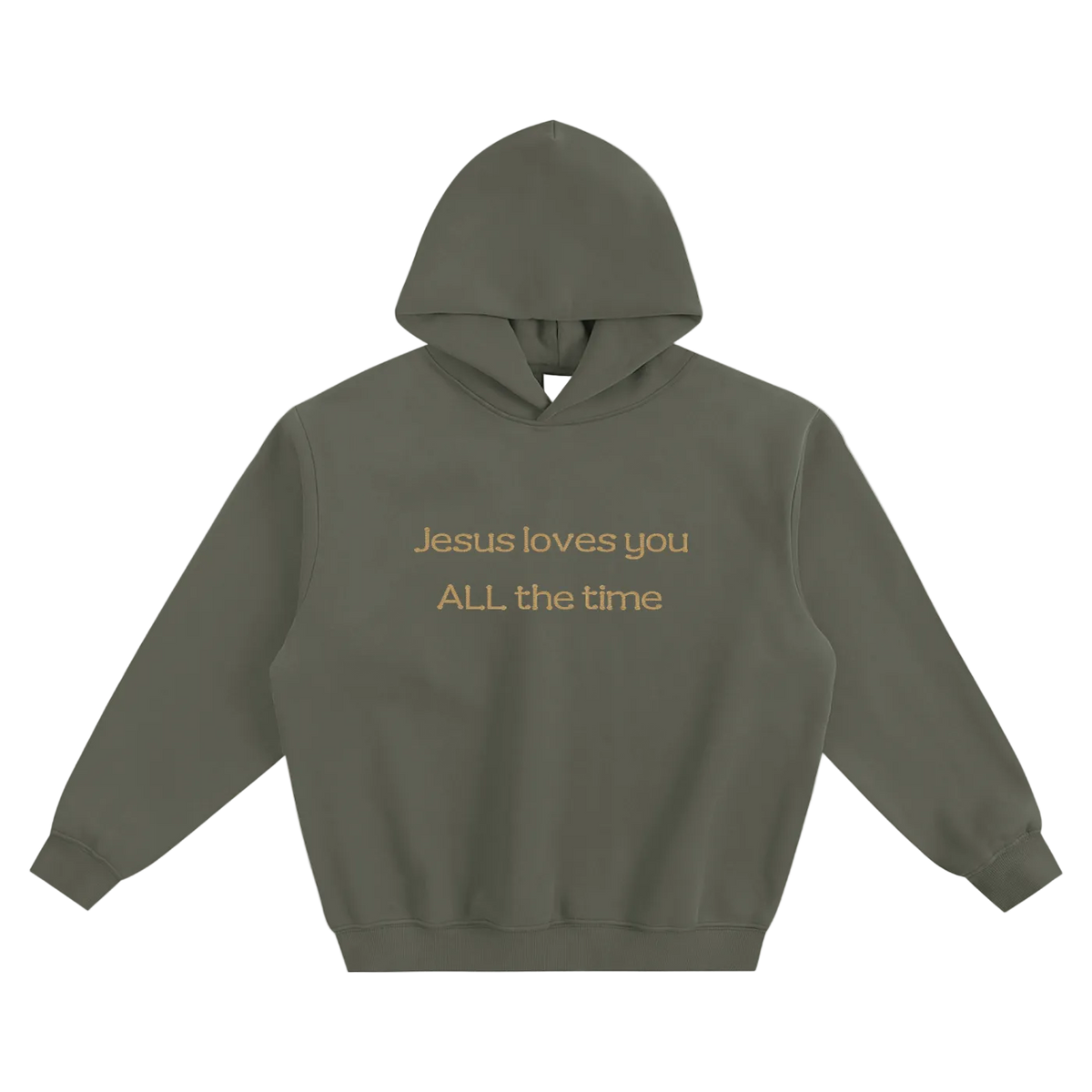 Embroidered Jesus Loves You hoodie