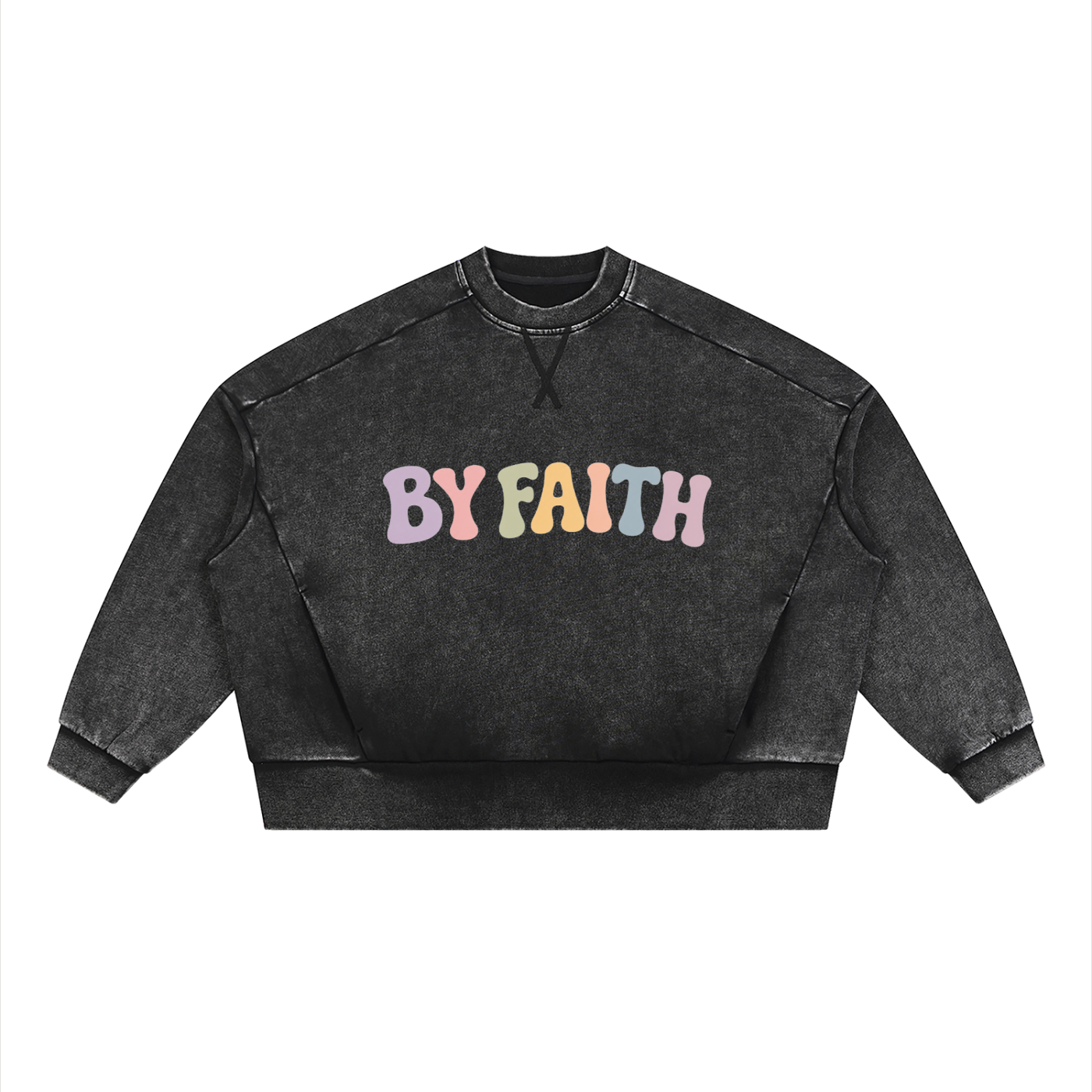 By Faith Pastel Wash Boxy Sweatshirt