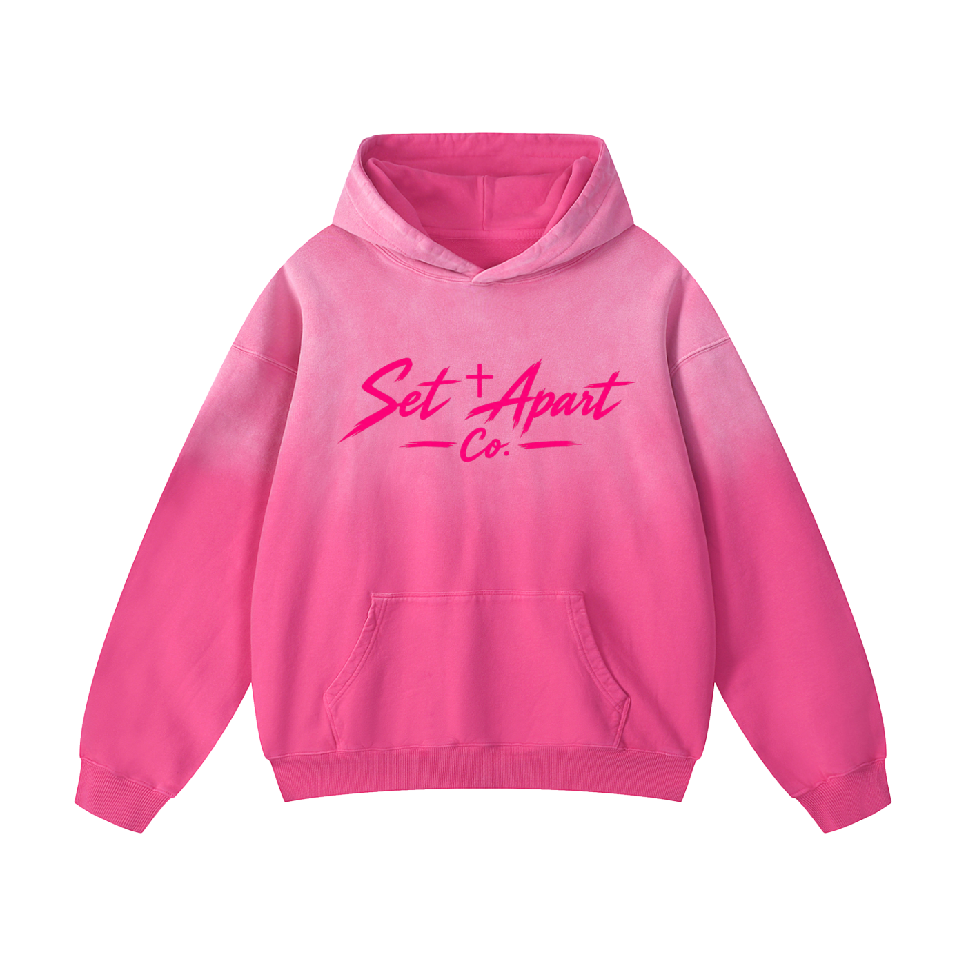Set Apart Co. Script Hoodie - Hot Pink