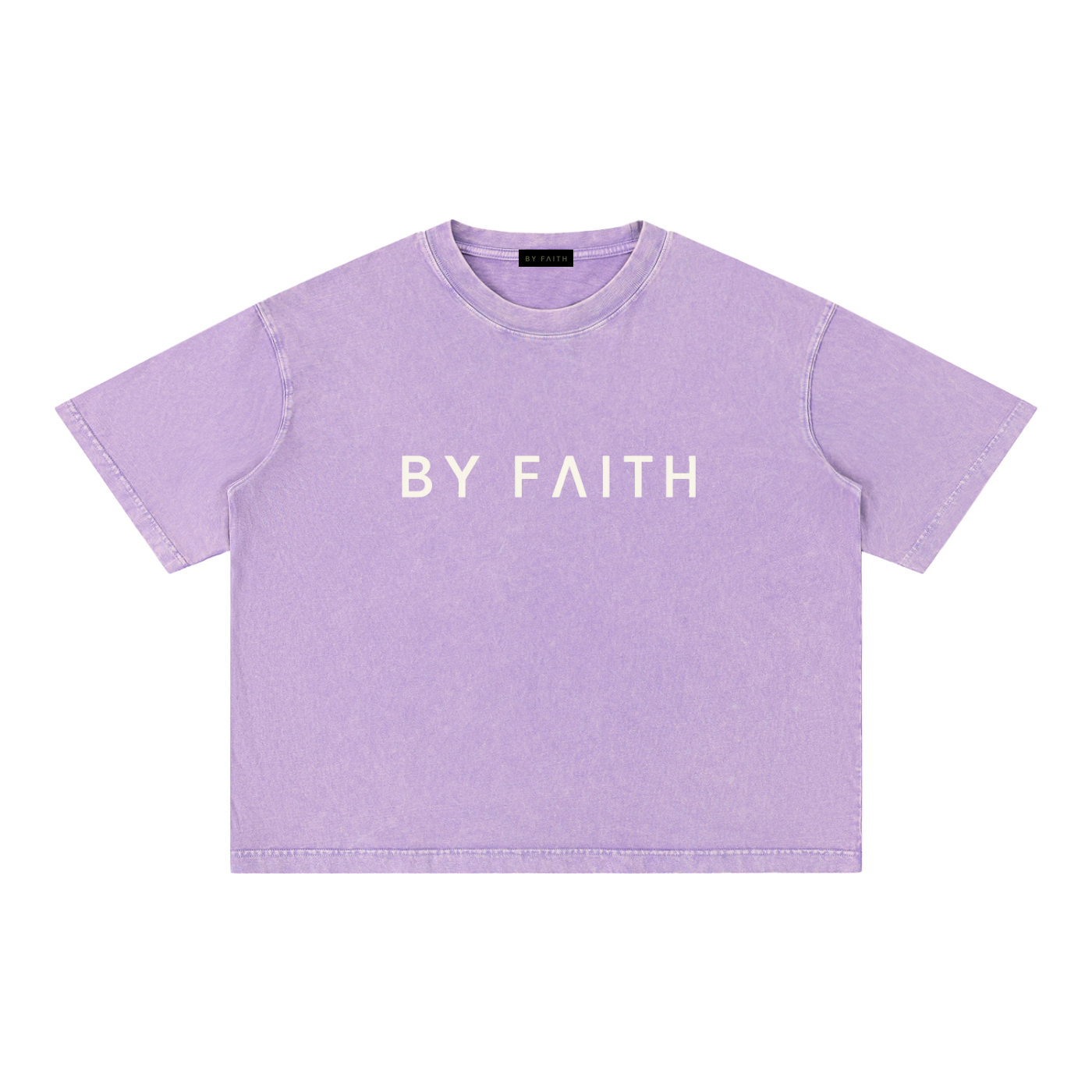 By Faith Mineral Wash Boxy Cotton T-Shirt