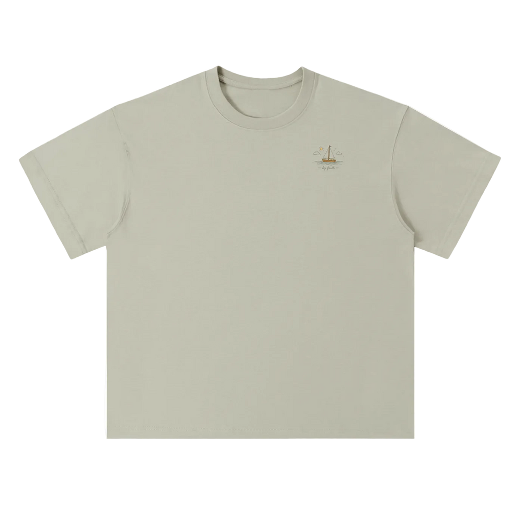 By Faith “Galilee” Drop Shoulder Cotton T-Shirt