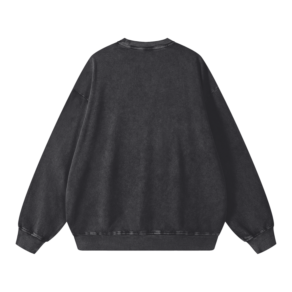 Embroidered Jesus Loves You Oversized Sweatshirt