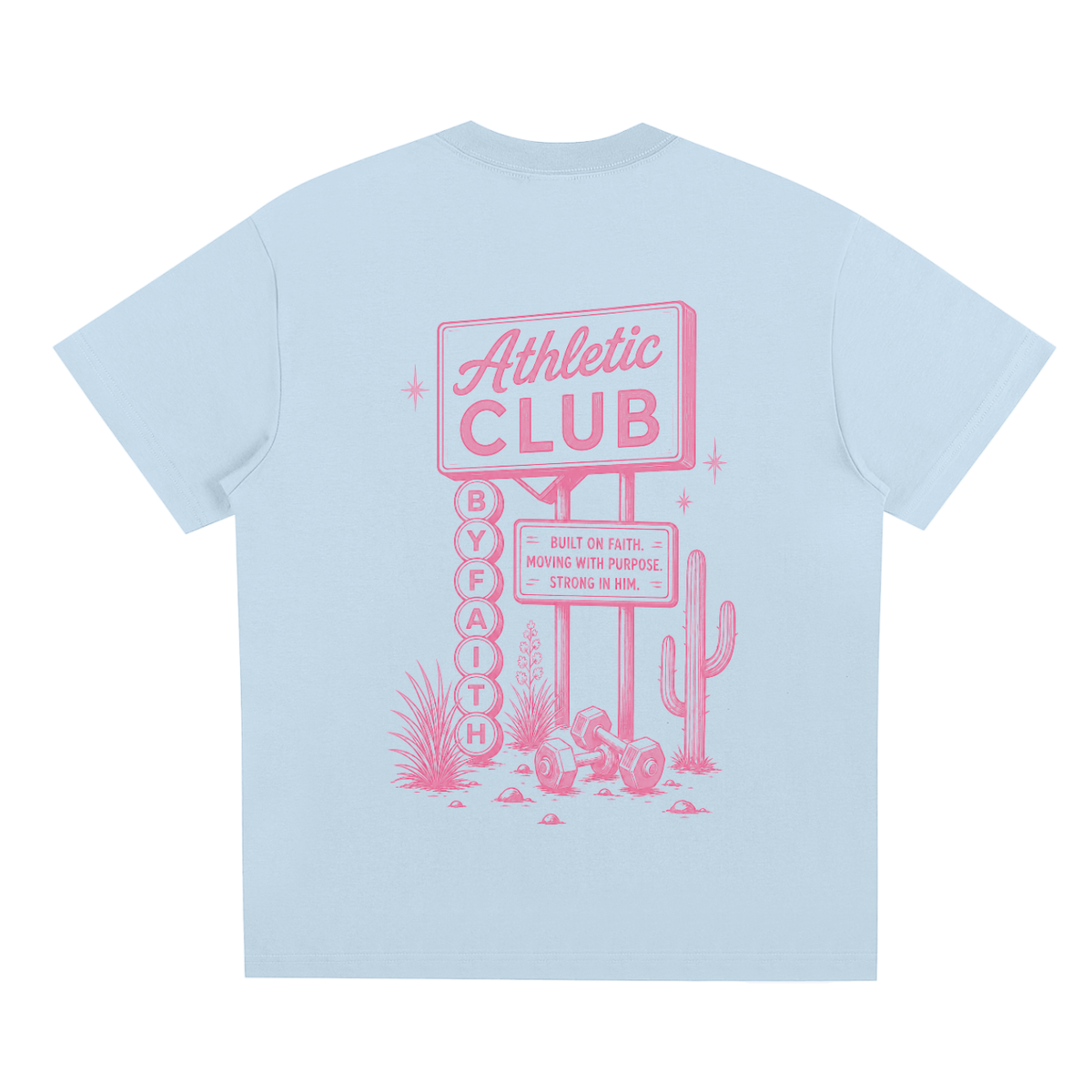 By Faith Athletic Club Goes Western Welcome Sign Tee