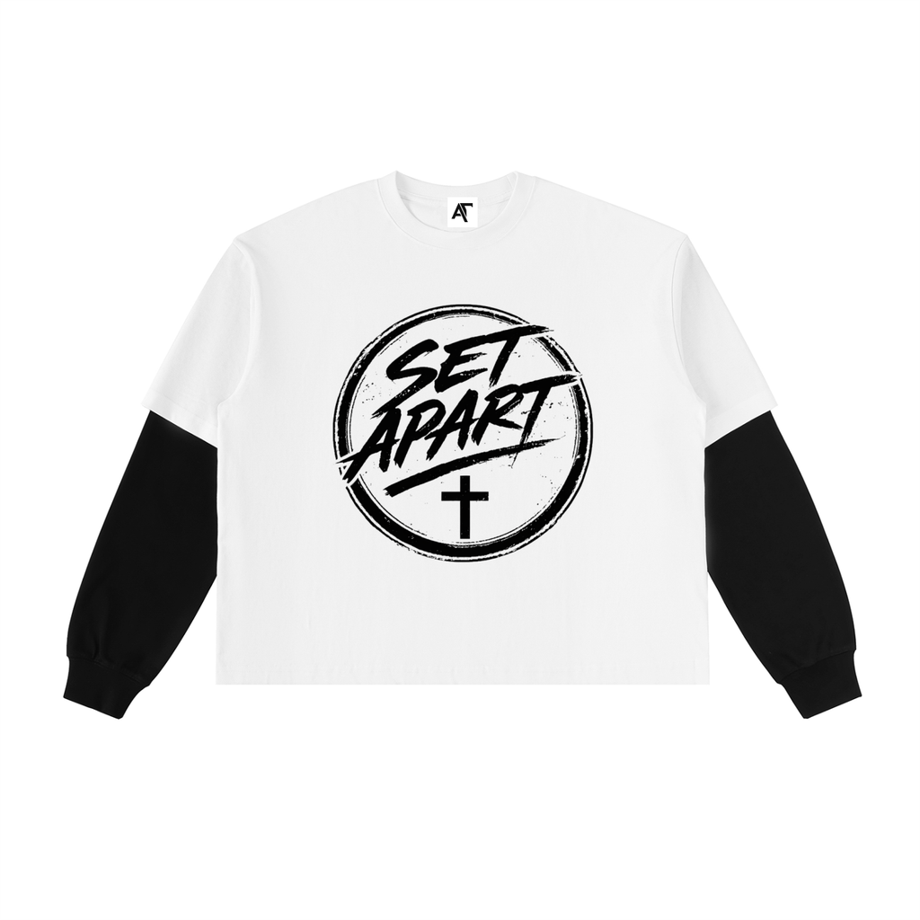 Set Apart Black and White Layered Contrast T-Shirt
