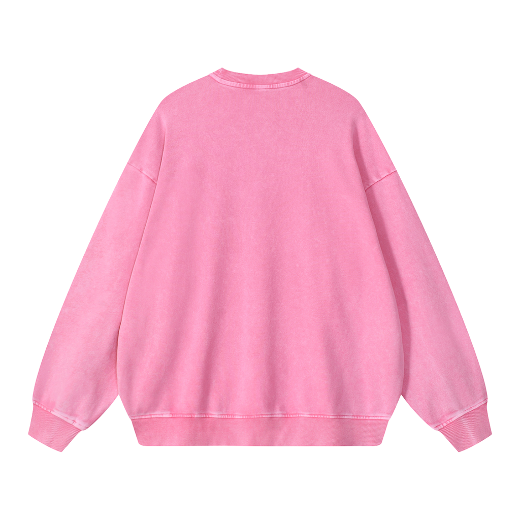 Embroidered Jesus Loves You Oversized Sweatshirt