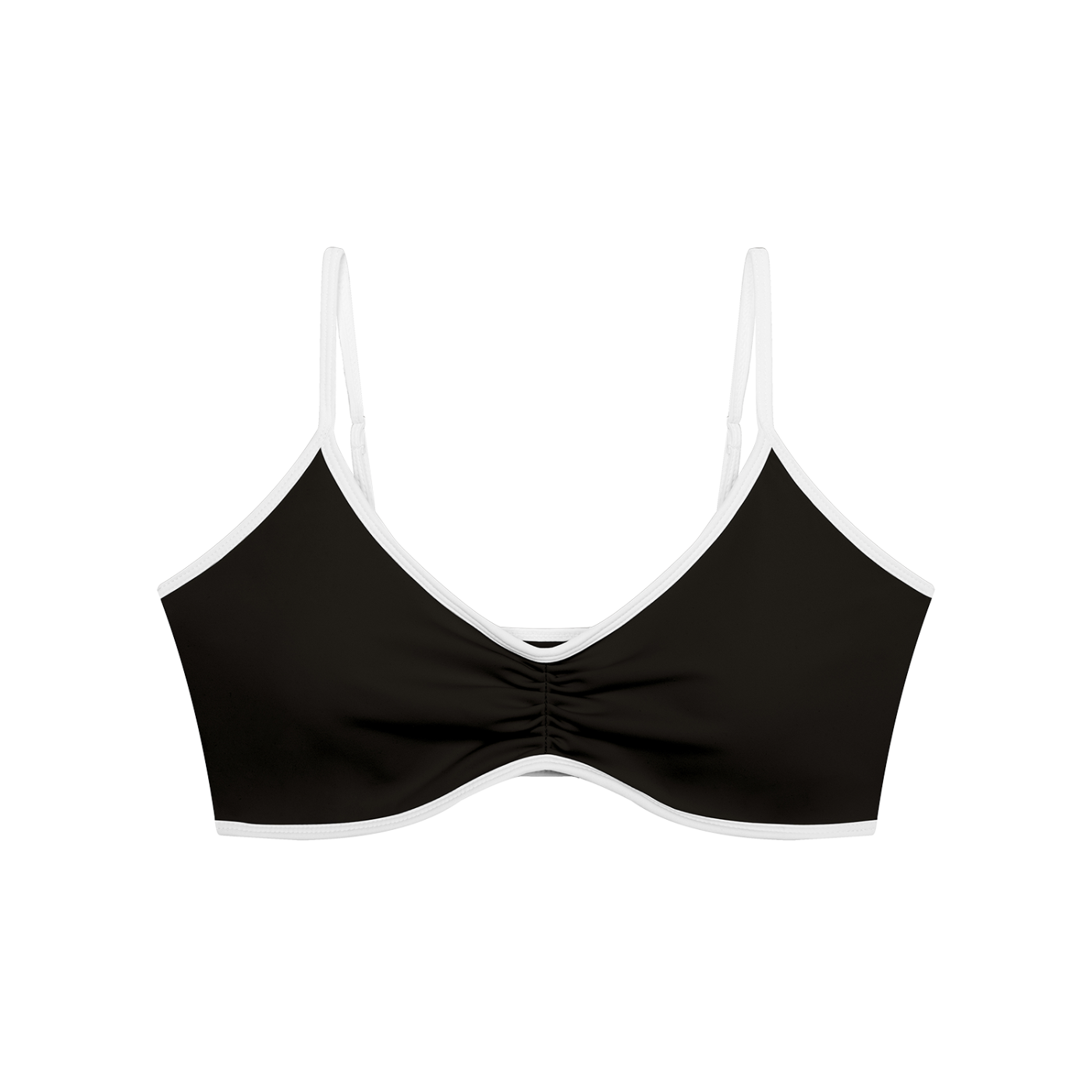 Ruched V-Neck Sports Bra