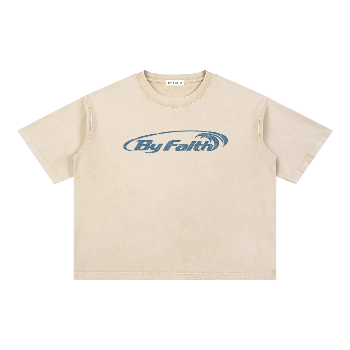 By Faith Retro logo Boxy T-Shirt