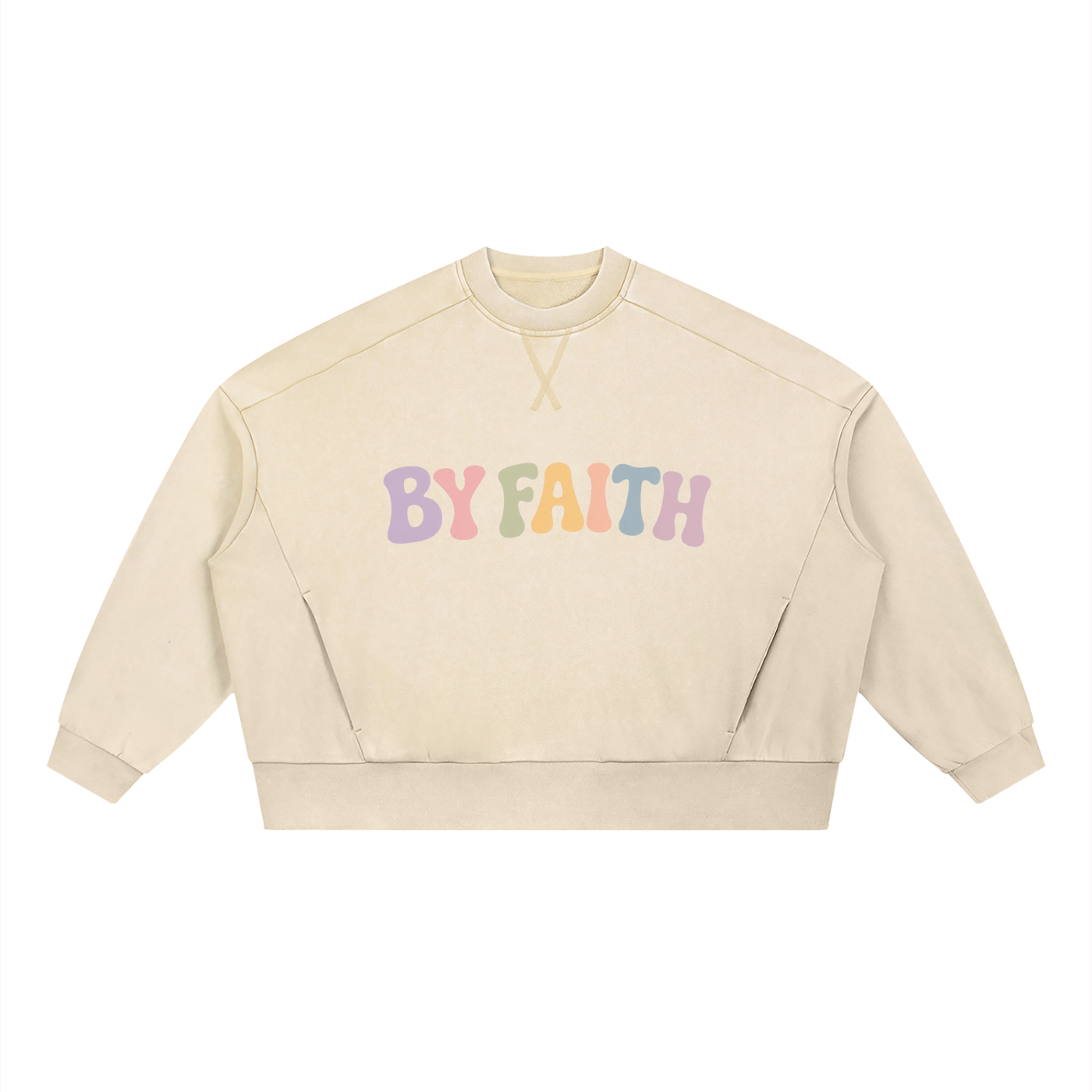 By Faith Pastel Wash Boxy Sweatshirt