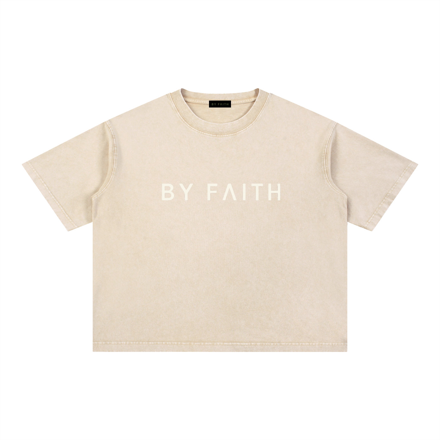 By Faith Mineral Wash Boxy Cotton T-Shirt