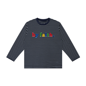Navy Blue with White