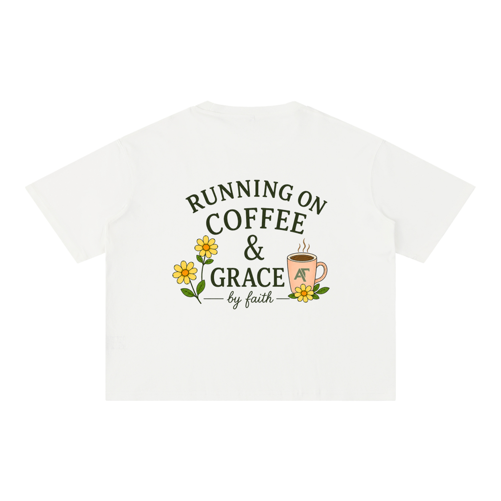 Coffee & Grace Boxy Cotton T-Shirt