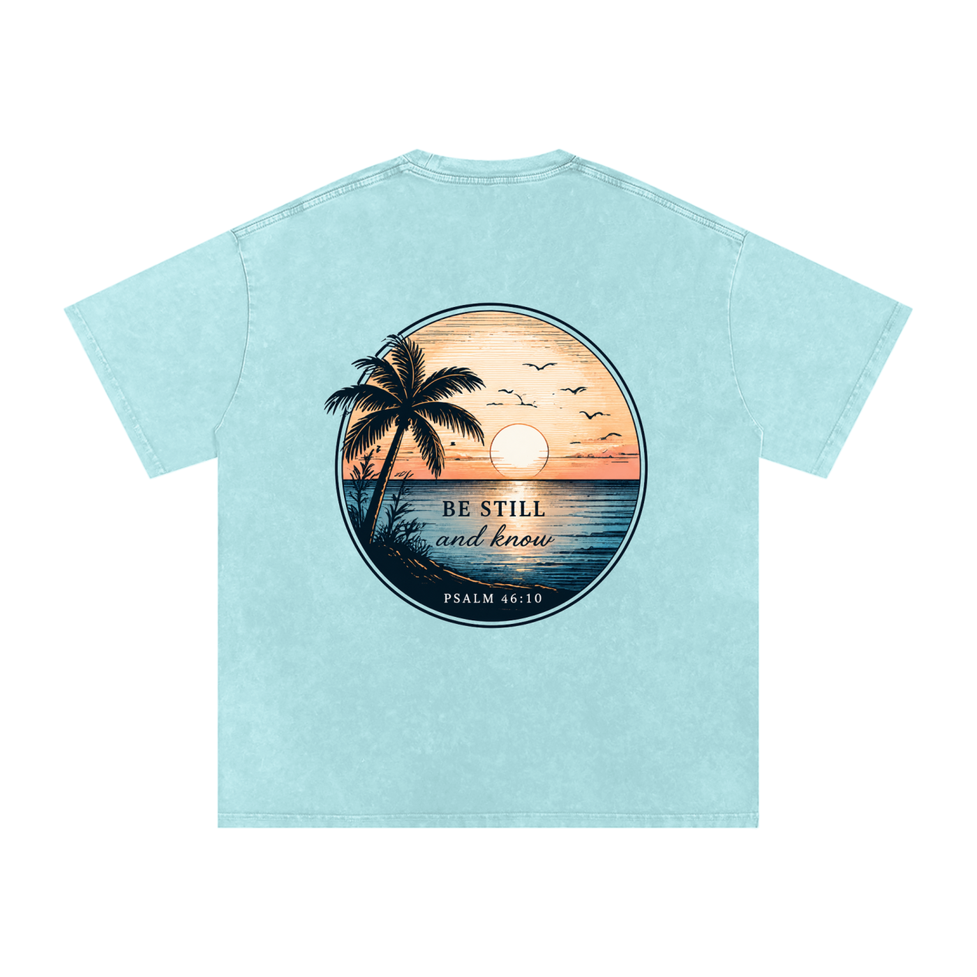 Sunset Snow Washed Oversized Cotton T-Shirt