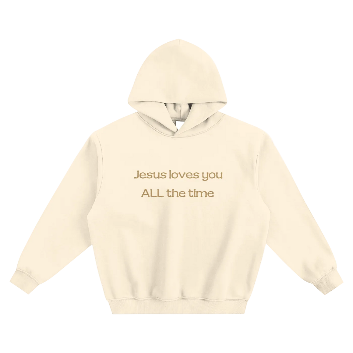 Embroidered Jesus Loves You hoodie