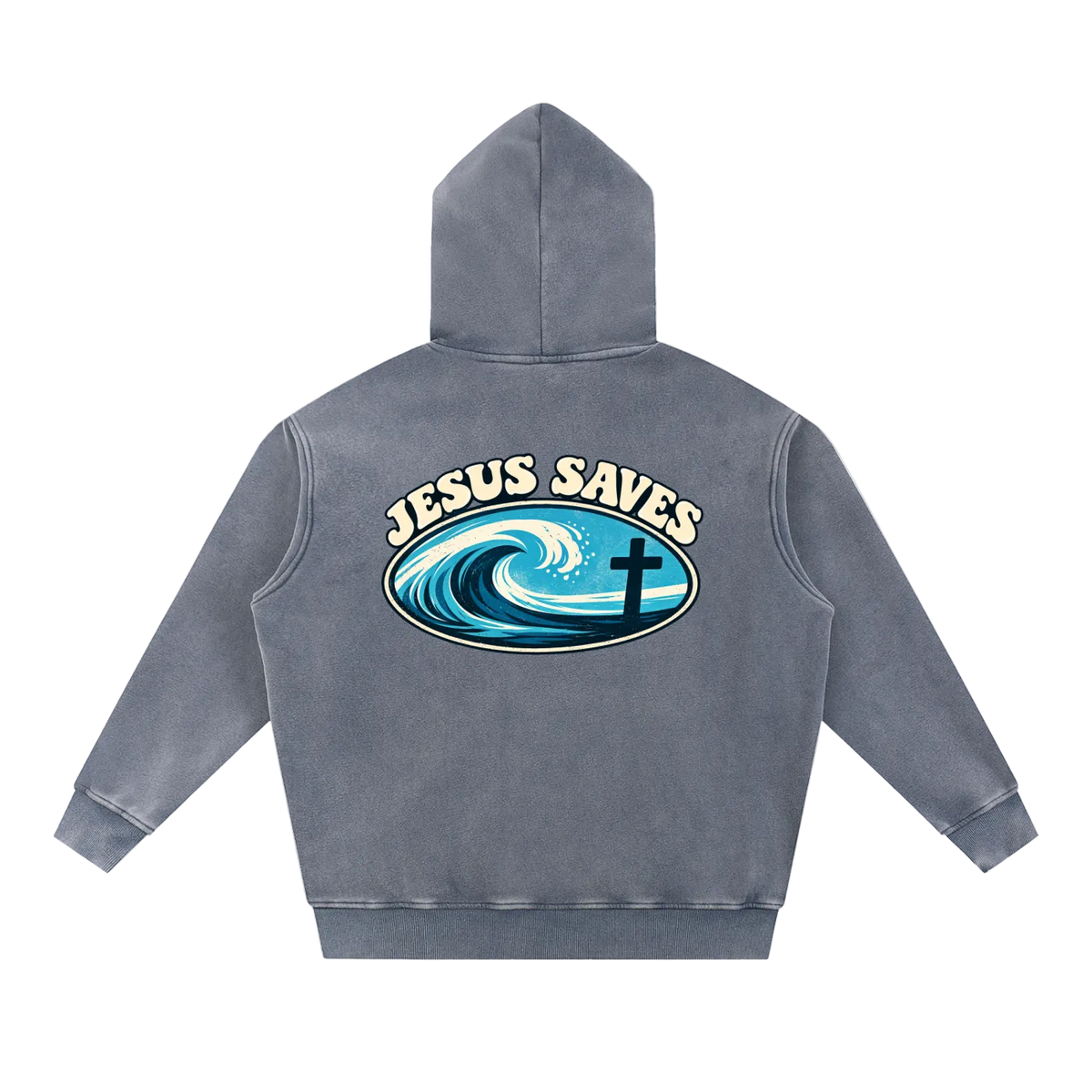 Retro Jesus Saves Oversized Hoodie