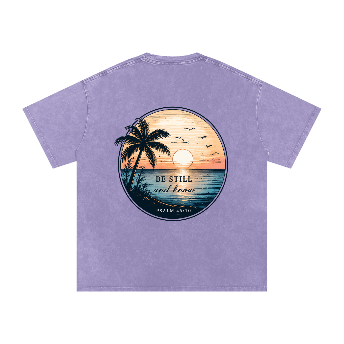 Sunset Snow Washed Oversized Cotton T-Shirt