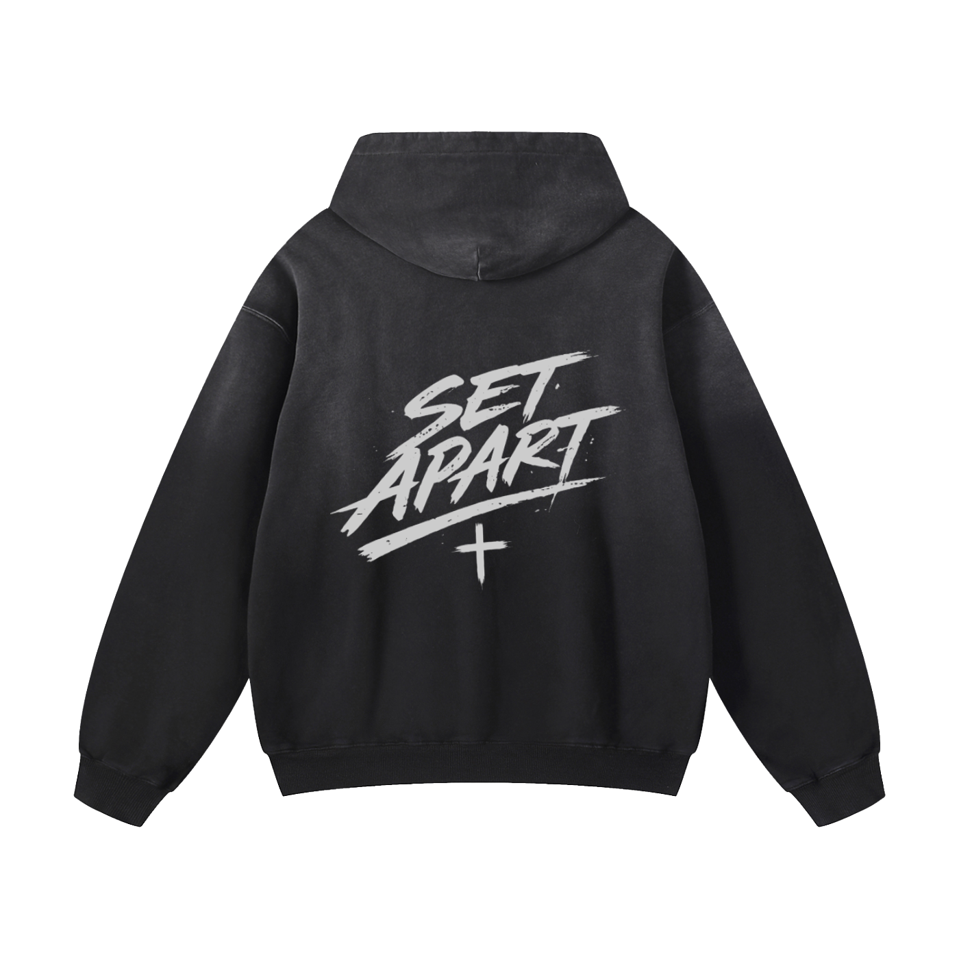 Set Apart Cross Hoodie - Silver Print