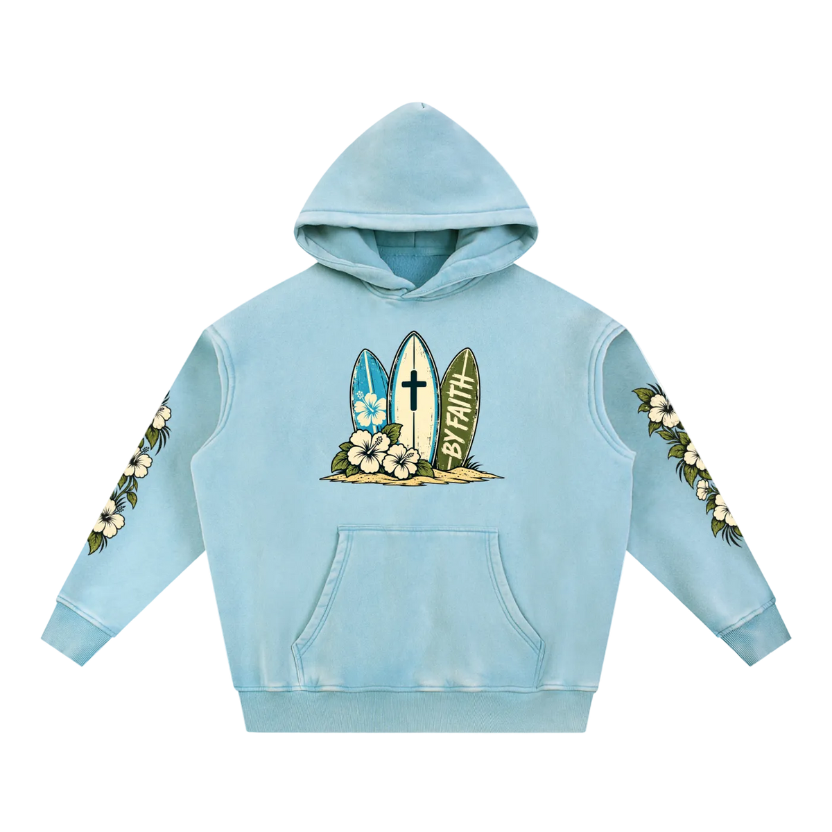 Retro Surfboard Oversized Hoodie