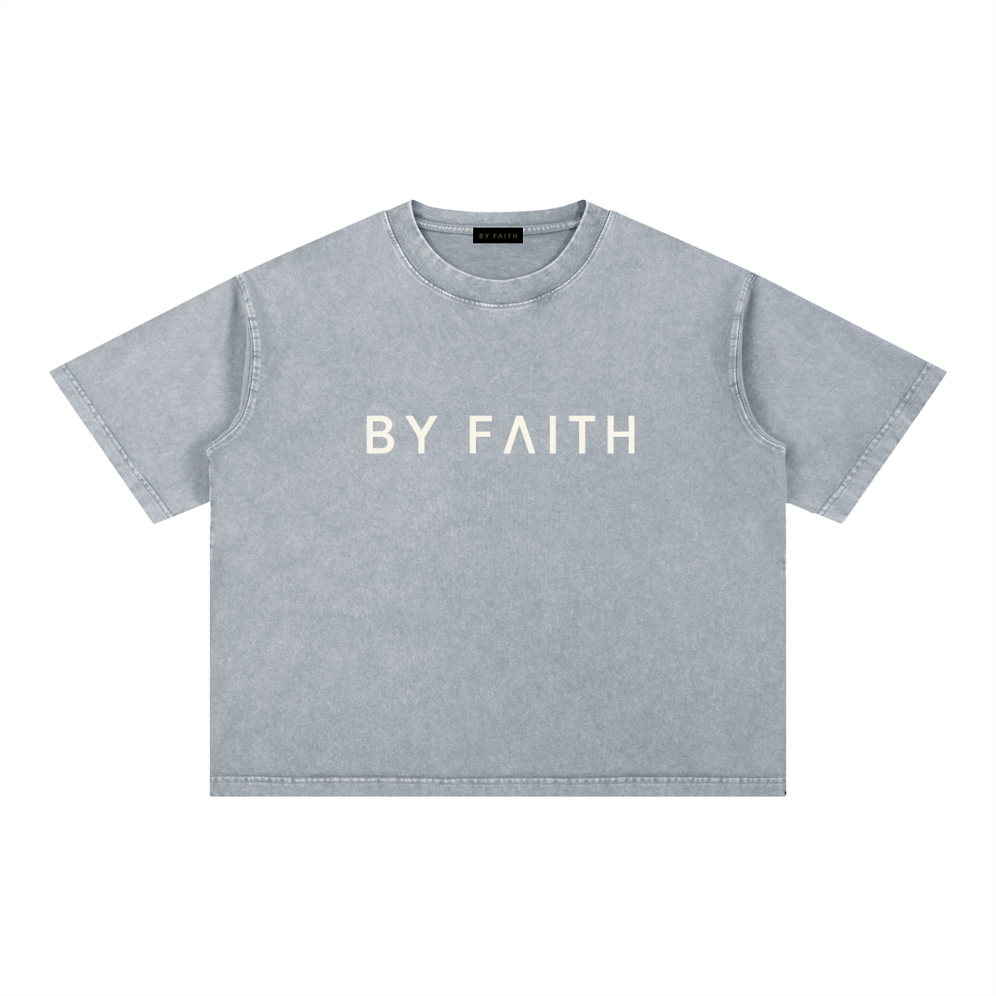 By Faith Mineral Wash Boxy Cotton T-Shirt