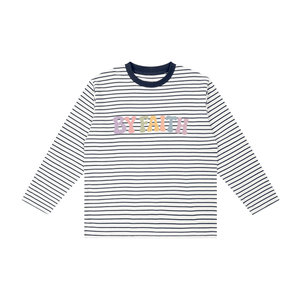 White with Navy Blue