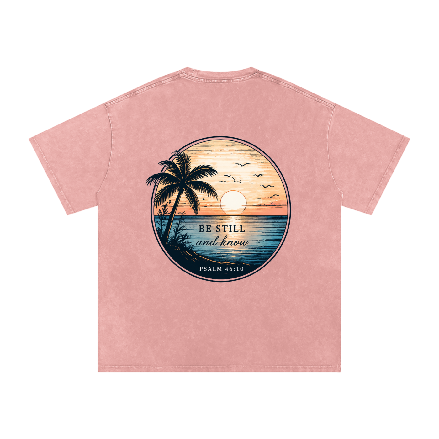 Sunset Snow Washed Oversized Cotton T-Shirt